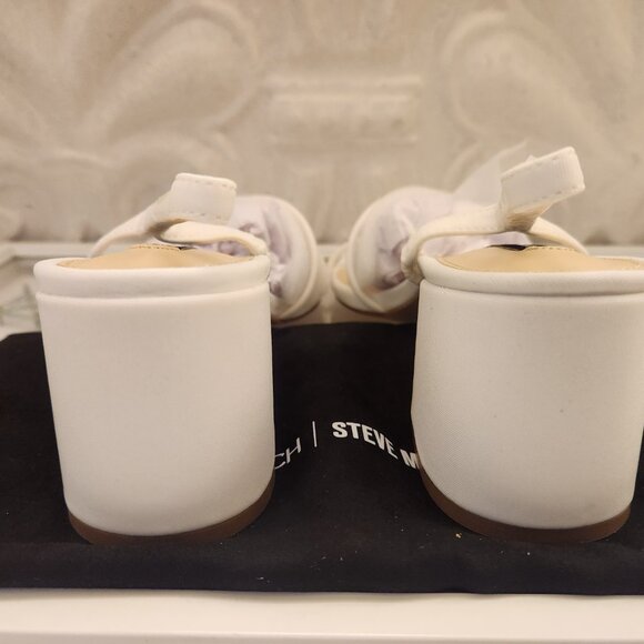 Jessica Rich with Steve Madden "Anya" White Block heeled Sandals. NIB. 9 - Picture 8 of 12